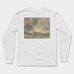 Study of Clouds with a Sunset Near Rome by Simon Denis Long Sleeve T-Shirt